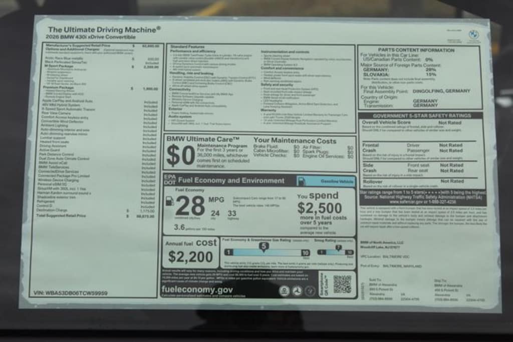 New 2026 BMW 4 Series 430i xDrive Convertible