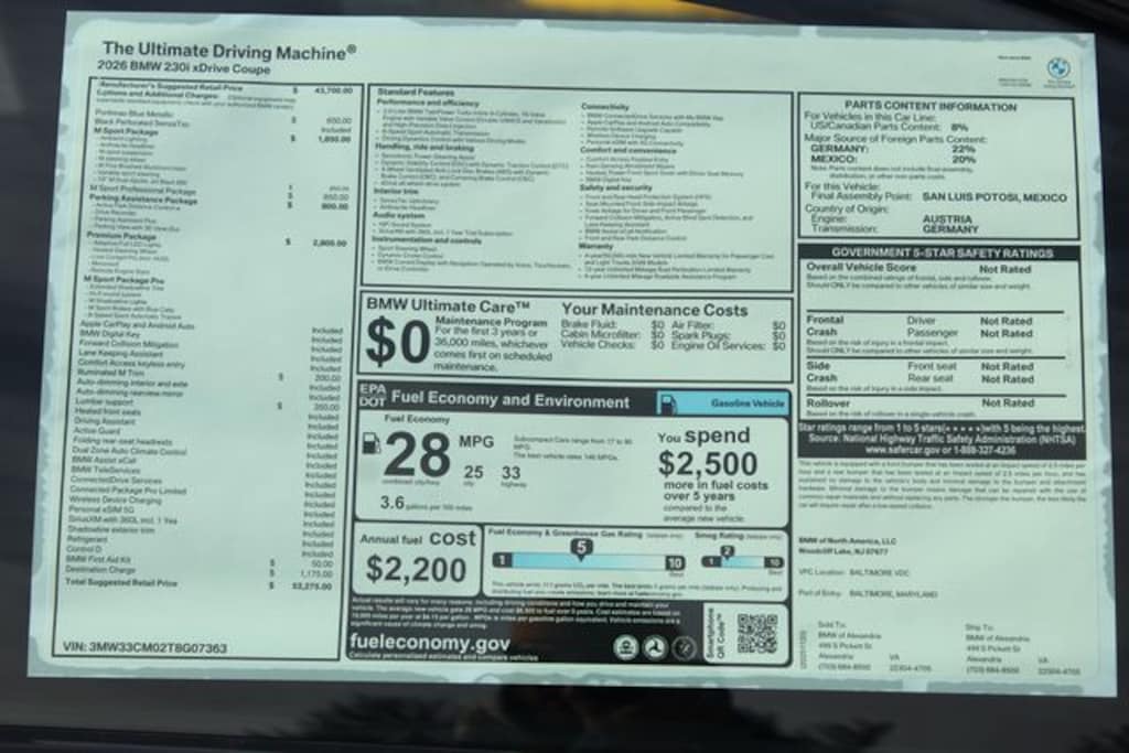 New 2026 BMW 2 Series 230i xDrive Coupe