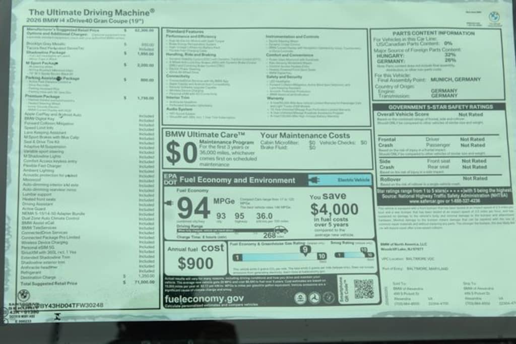New 2026 BMW i4 xDrive40 Hatchback