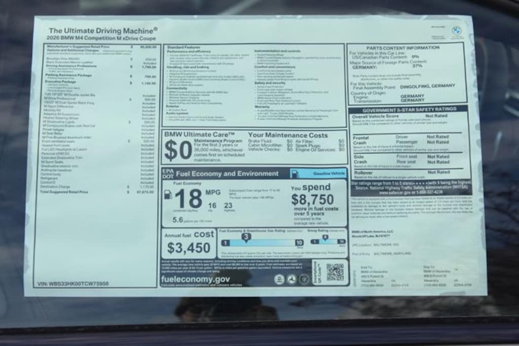 New 2026 BMW M4 Competition Coupe