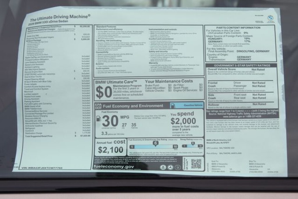 New 2026 BMW 5 Series 530i xDrive Sedan