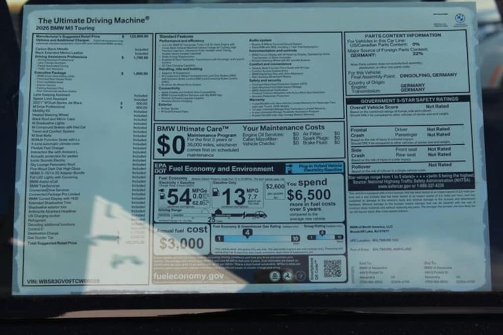 New 2026 BMW M5 Base Wagon