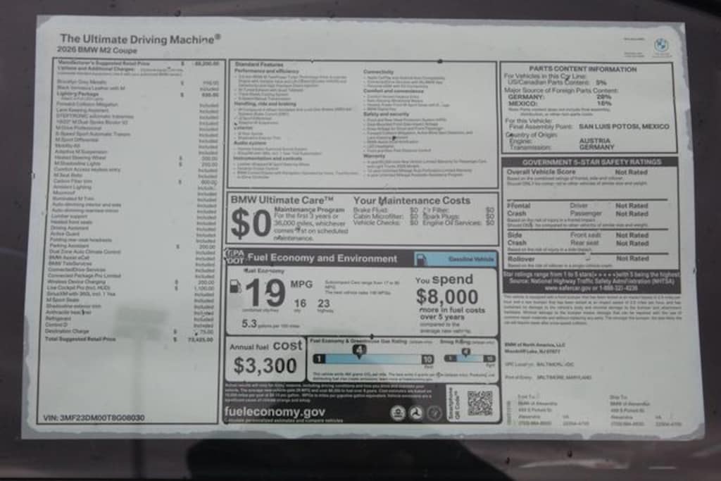 New 2026 BMW M2 Base Coupe