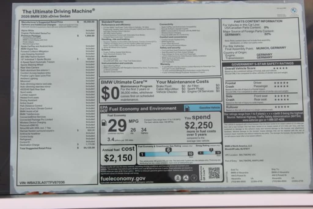 New 2026 BMW 3 Series 330i xDrive Sedan