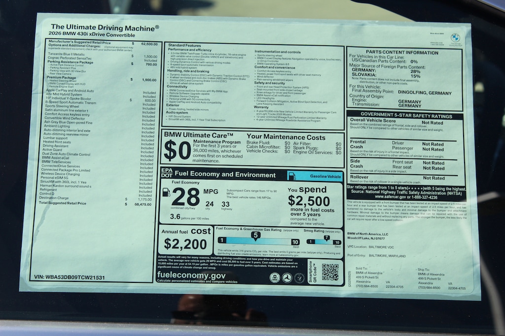 New 2026 BMW 4 Series 430i xDrive Convertible