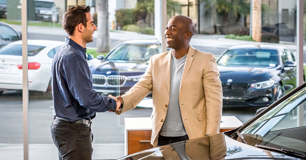 BMW dealer meeting a customer