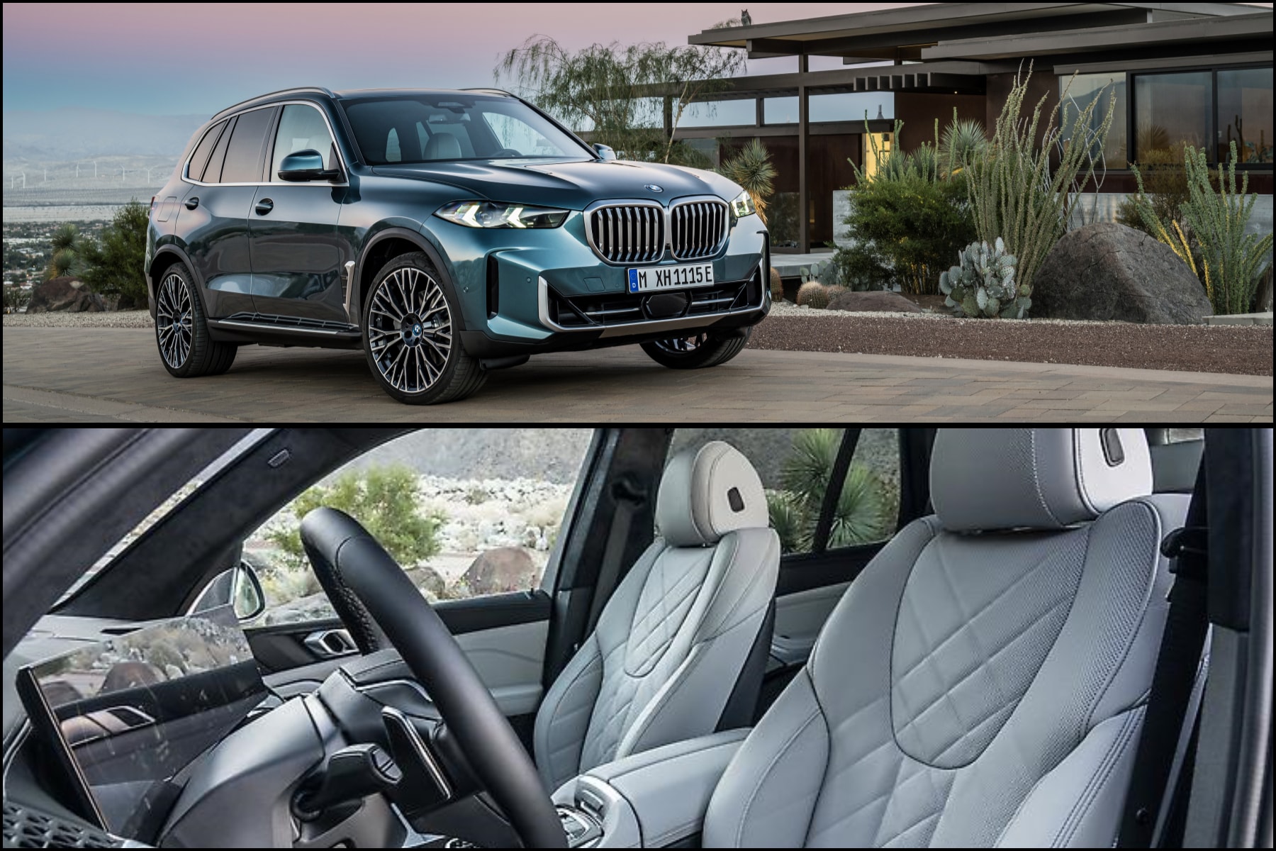 Interior and exterior photos of the 2026 BMW X5