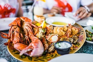 plate of seafood