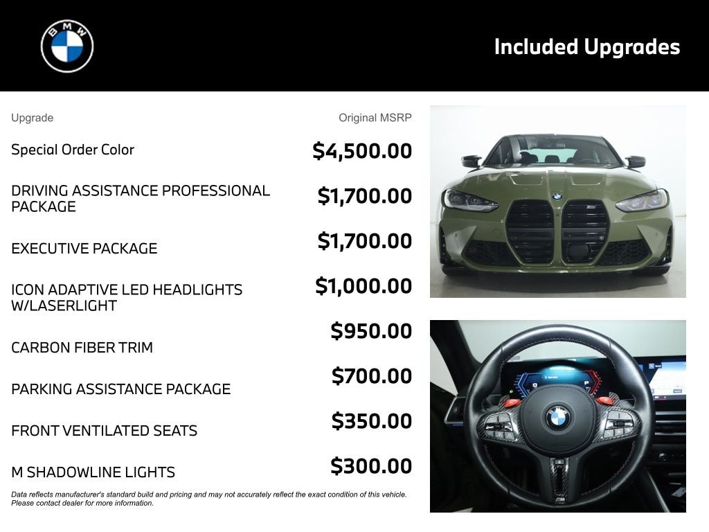 Certified 2024 BMW M3 Competition xDrive Sedan