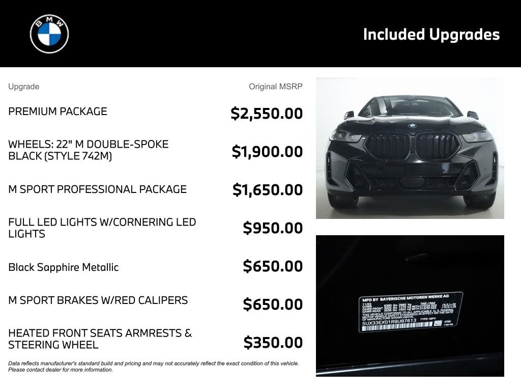 Certified 2024 BMW X6 xDrive40i SUV