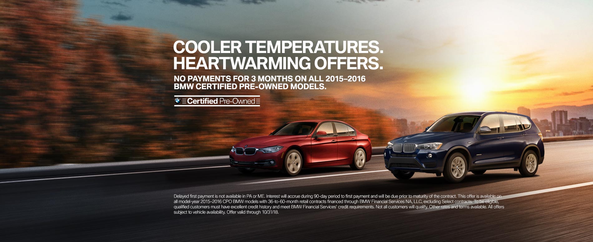 No Payments for 3 Months on all 20152016 BMW Certified
