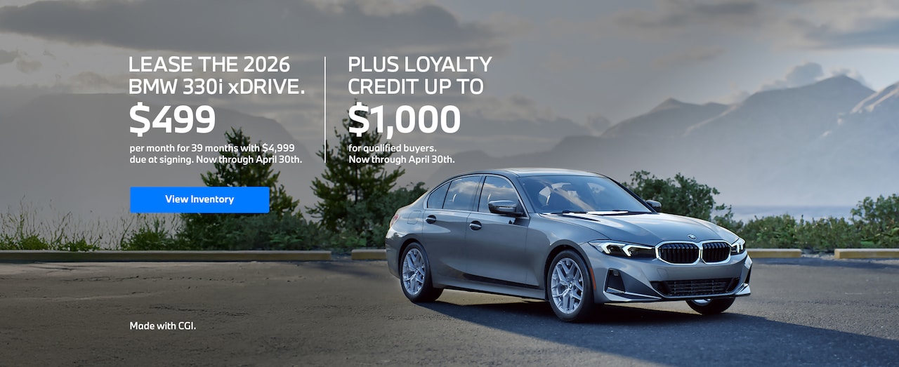 2026 330i lease starting at \$499 per month for 39 months