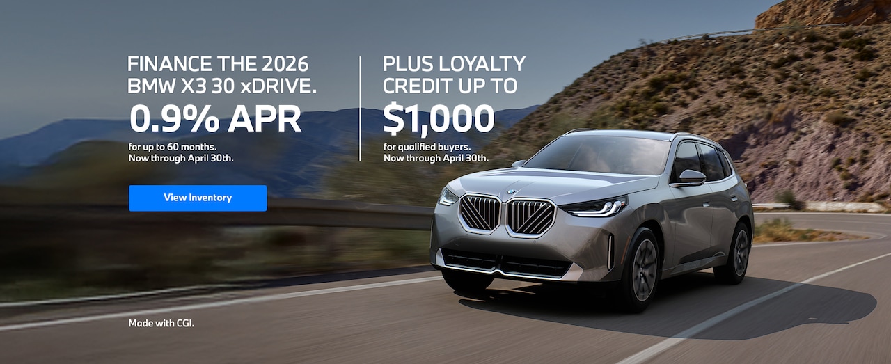Finance The 2026 BMW X3 30 xDrive. 0.9 percent APR