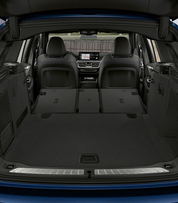 X3 open trunk with  seats down.