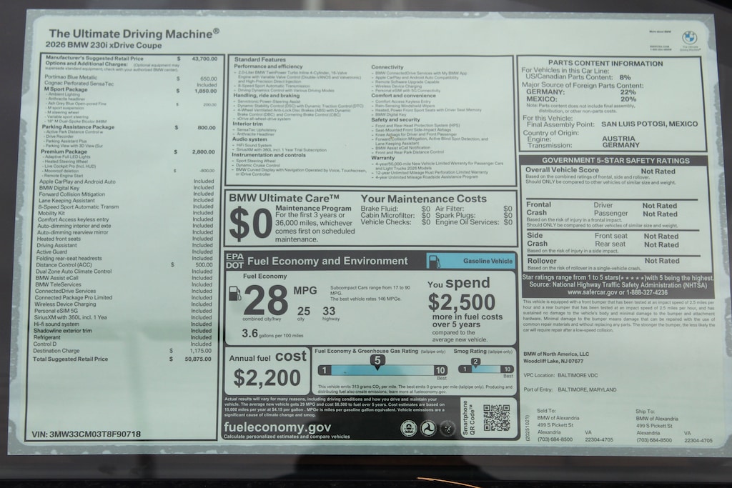 New 2026 BMW 2 Series 230i xDrive Coupe