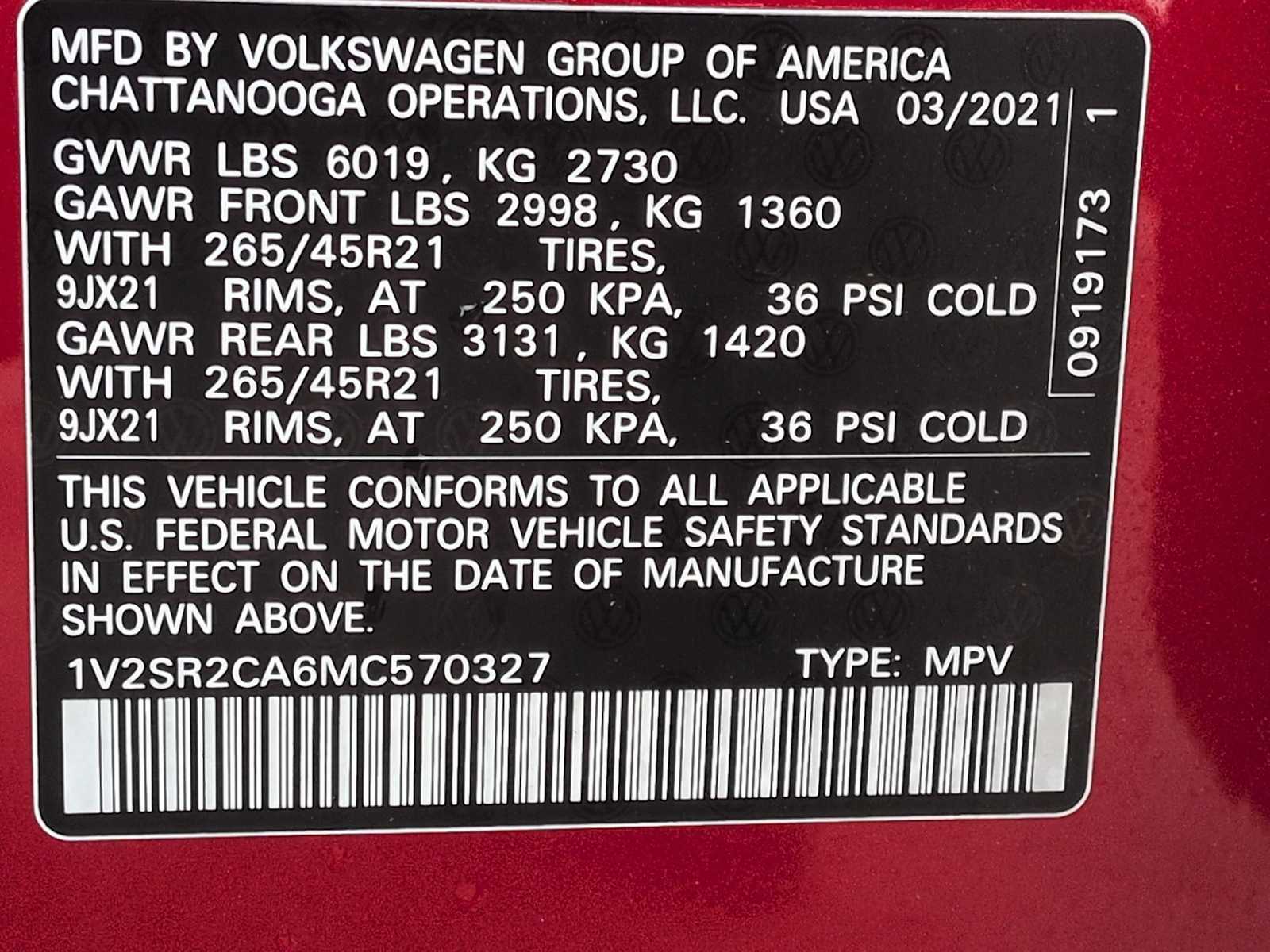 Thumbnail: 2021 Volkswagen Atlas - 39