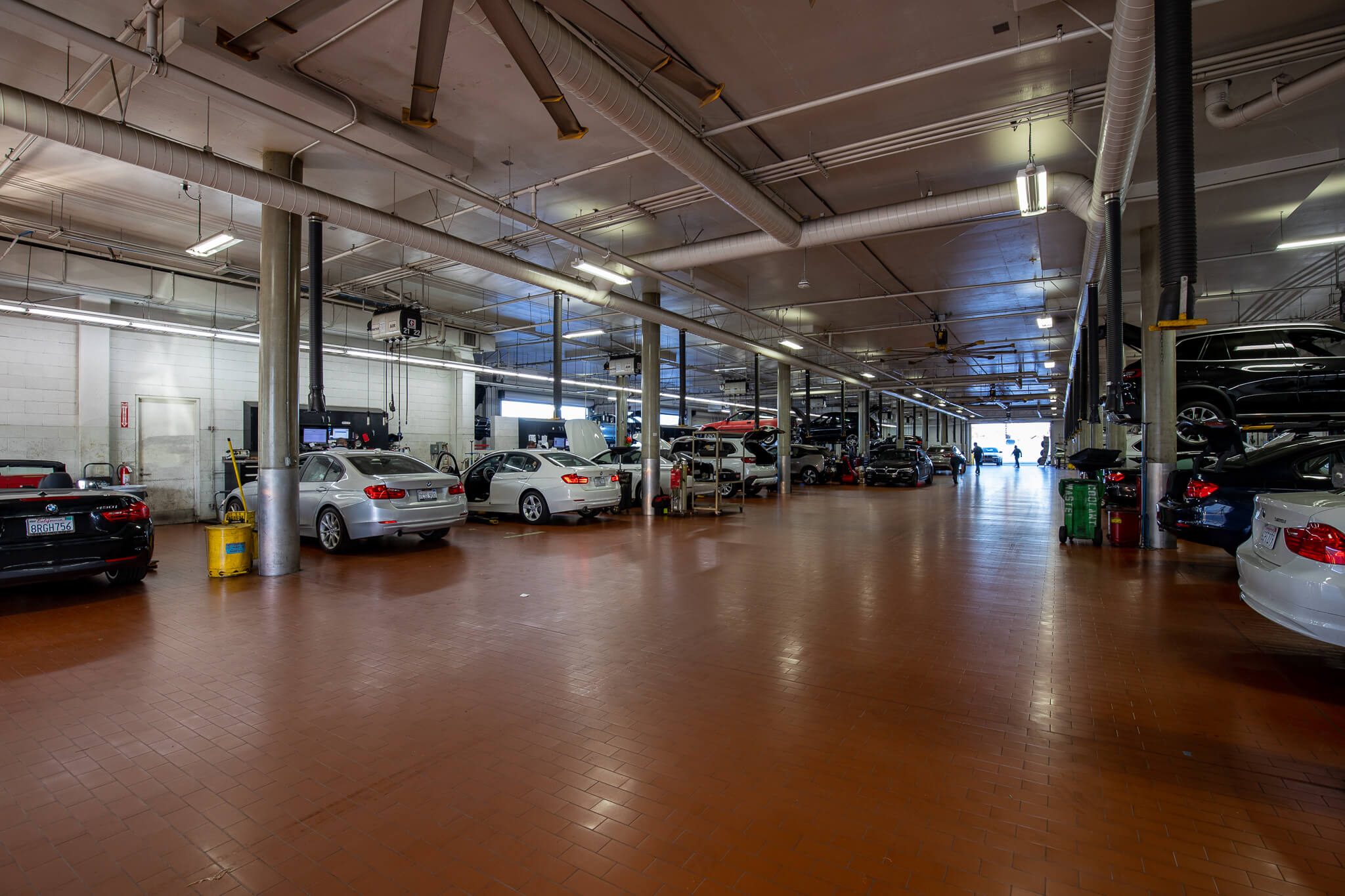 Interior view of the BMW Buena Park service bays
