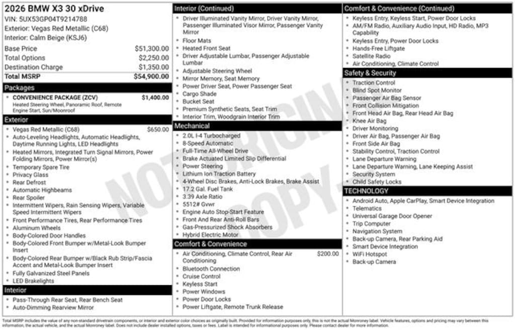 Certified 2026 BMW X3 30 xDrive SUV