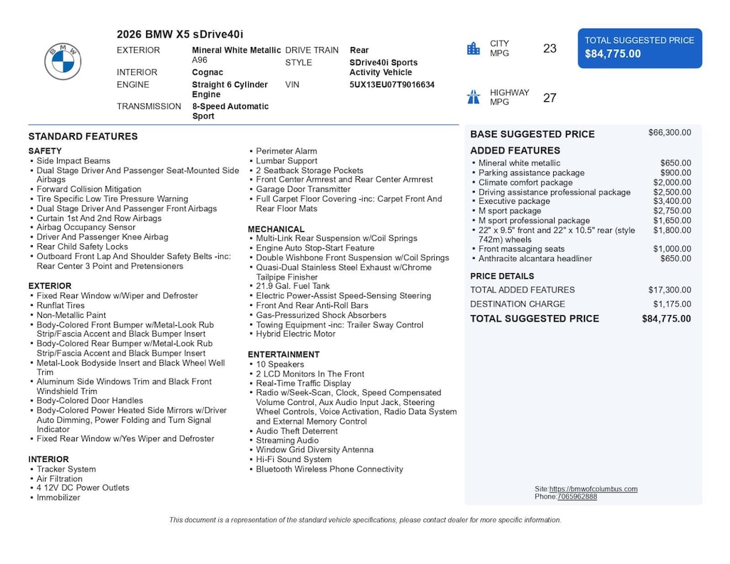 Used 2026 BMW X5 sDrive40i Sports Activity Vehicle