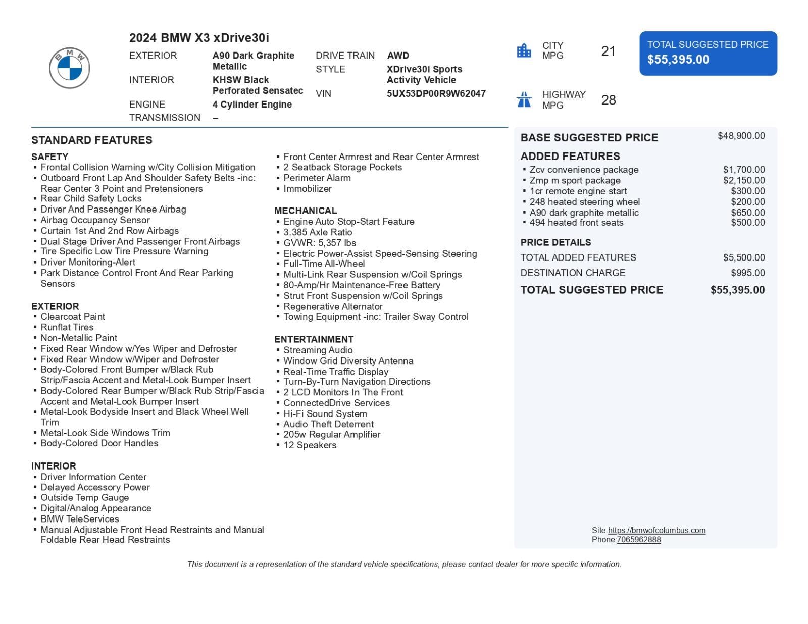 2024 BMW X3 Sports Activity Vehicle 