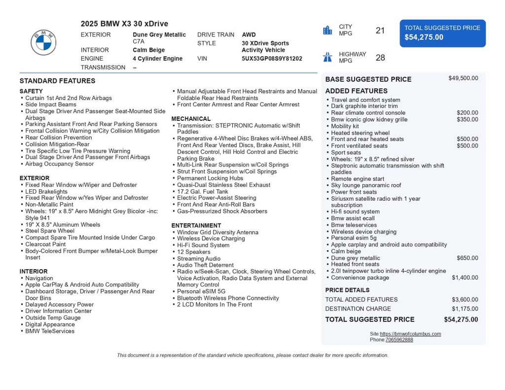 Certified 2025 BMW X3 30 xDrive Sports Activity Vehicle