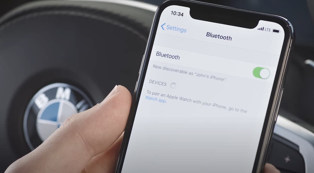 BMW Bluetooth Setup on iPhone