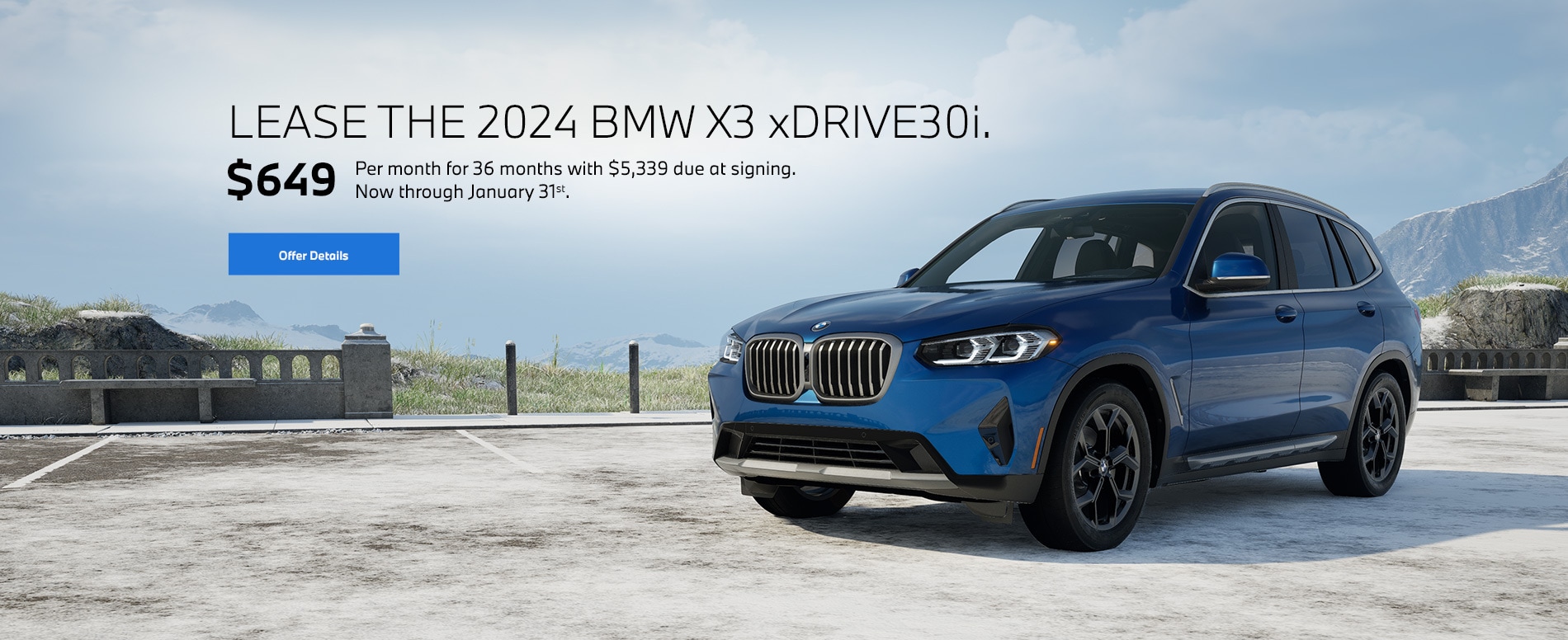 2025 BMW X3 Lease Offer 649 Per Month for 36 Months