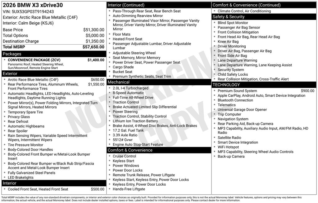 2026 BMW X3 30 xDrive photo 6
