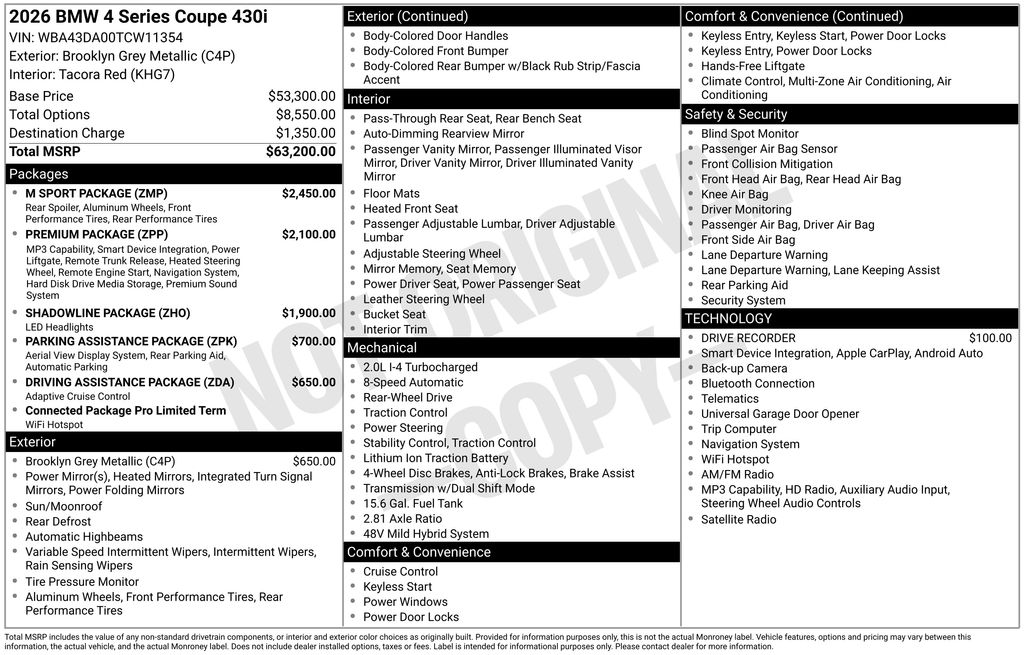 2026 BMW 4 Series 430i photo 6