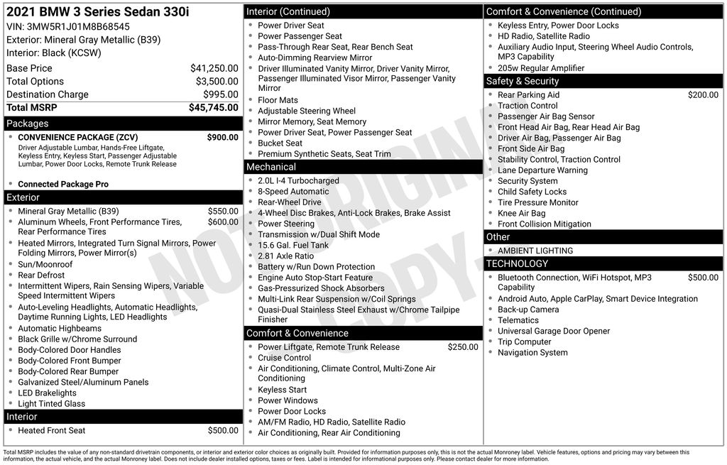 2021 BMW 3 Series 330i Sedan's photo