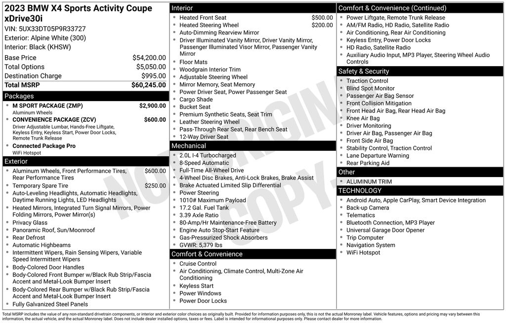 2023 BMW X4 xDrive30i photo 5
