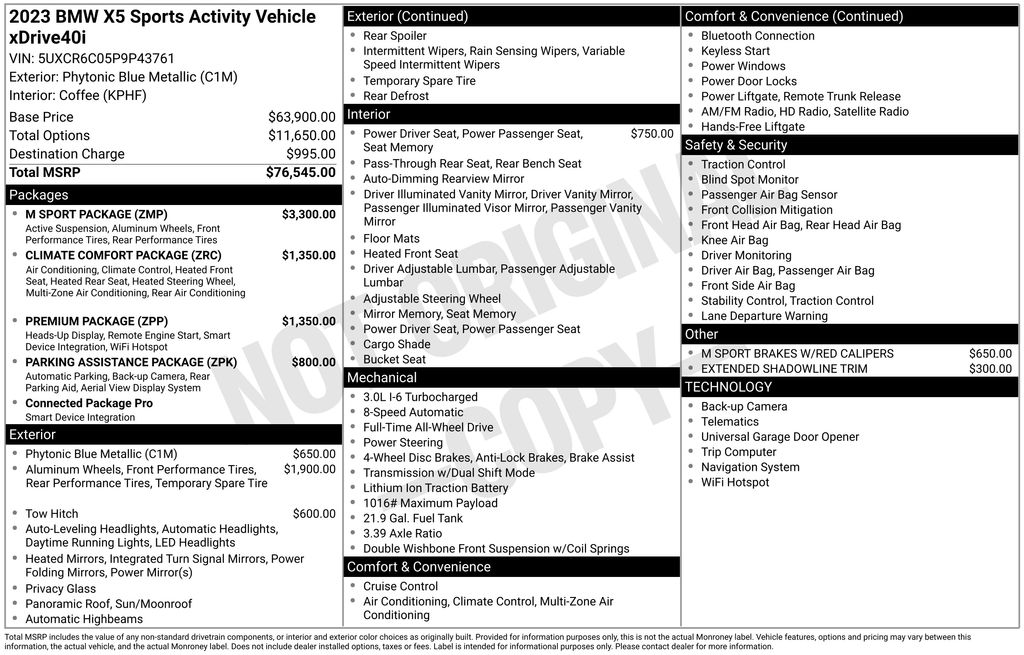 2023 BMW X5 xDrive40i photo 5