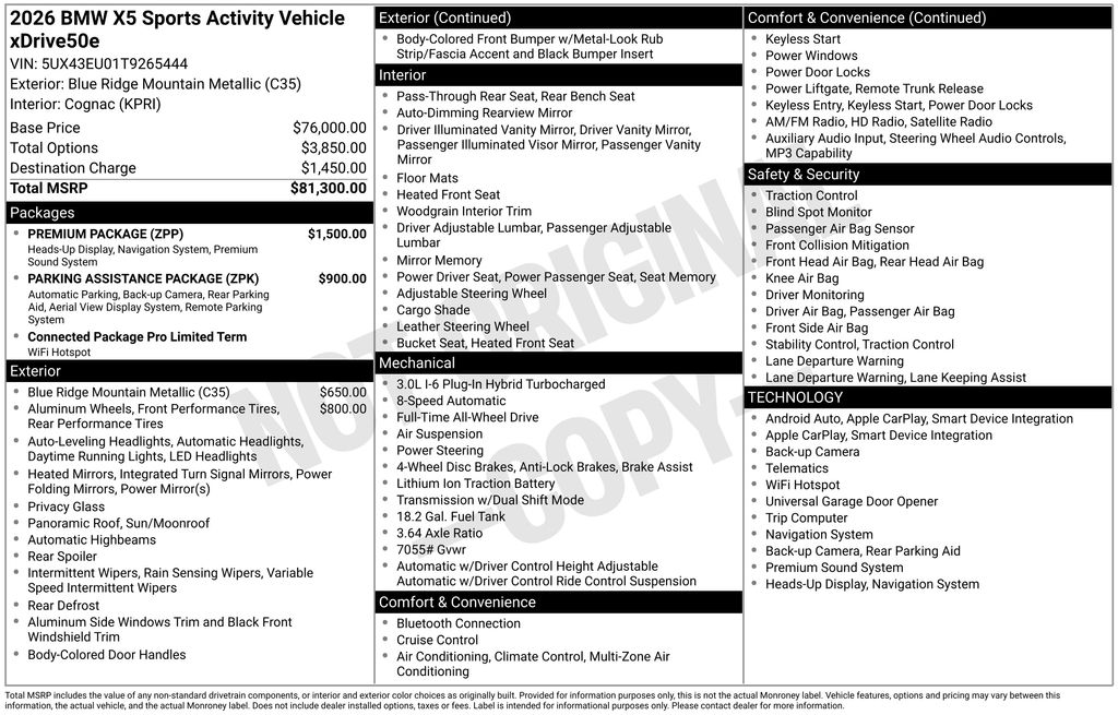 2026 BMW X5 xDrive50e's photo