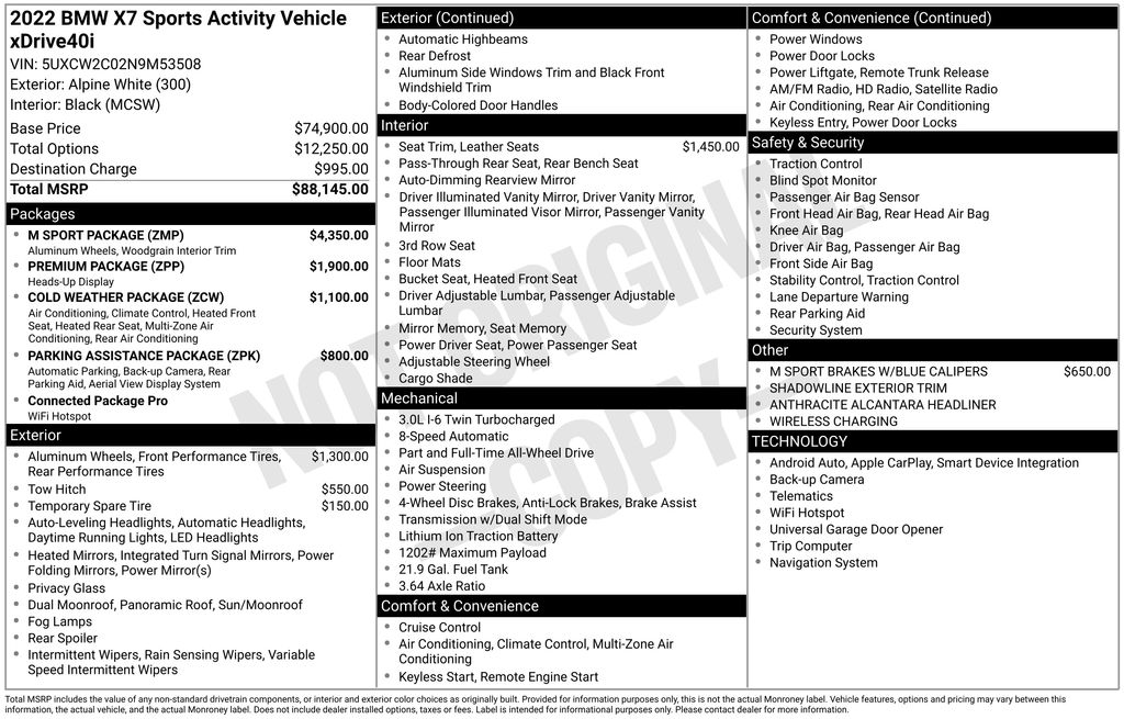 2022 BMW X7 xDrive40i photo 2
