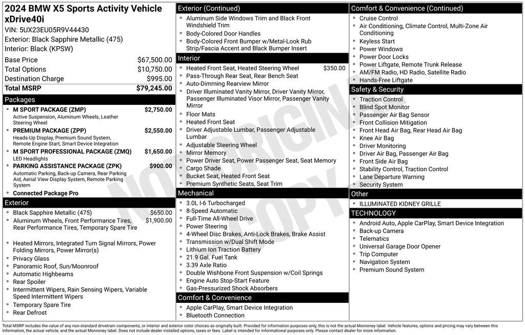 2024 BMW X5 xDrive40i photo 6