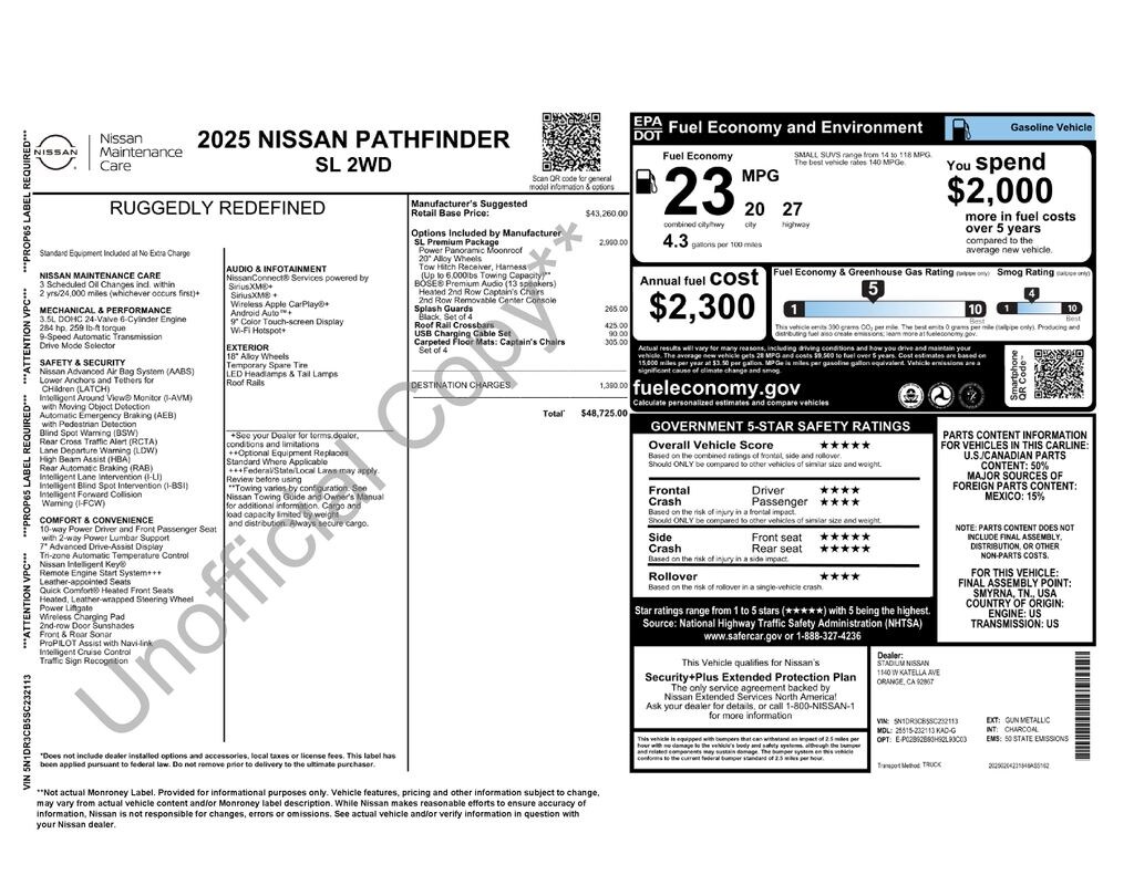 Used 2025 Nissan Pathfinder SL SUV
