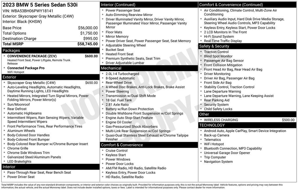 2023 BMW 5 Series 530i photo 6
