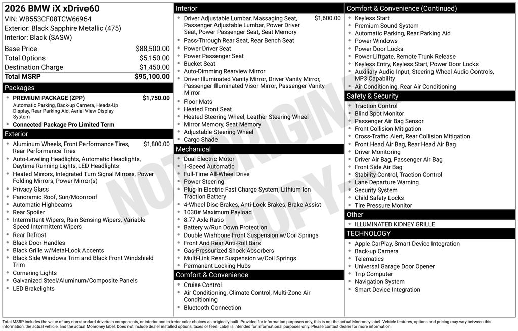 2026 BMW iX xDrive60 photo 5