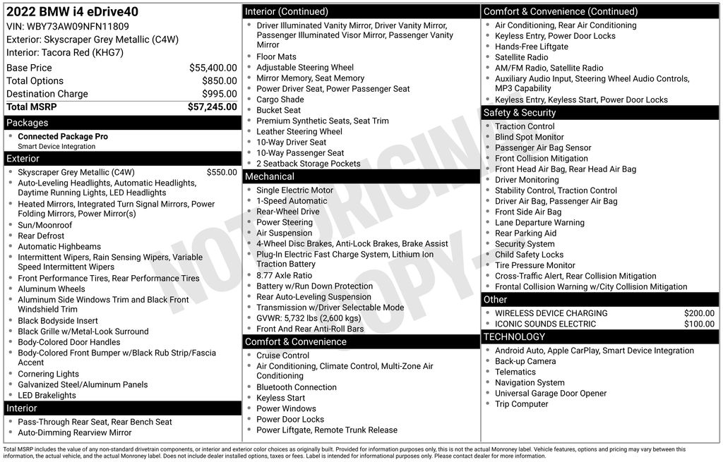 2022 BMW i4 eDrive40 photo 6
