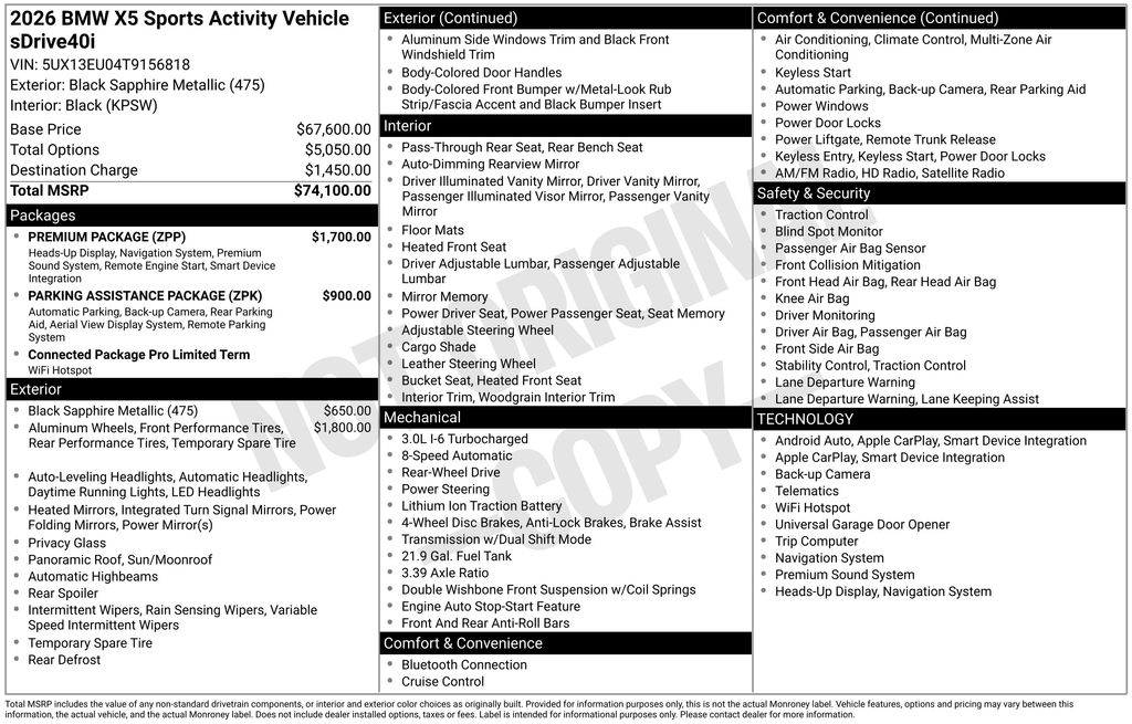 2026 BMW X5 sDrive40i photo 5