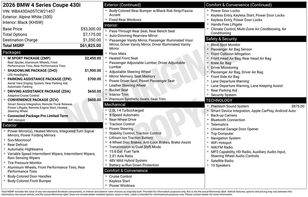 2026 BMW 4 Series 430i photo 6