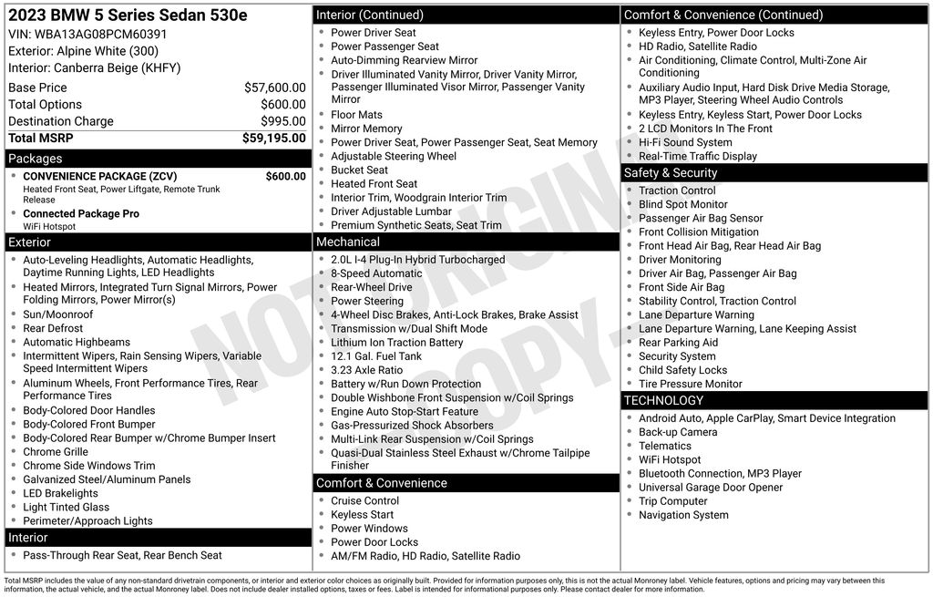 2023 BMW 5 Series 530e iPerformance photo 5
