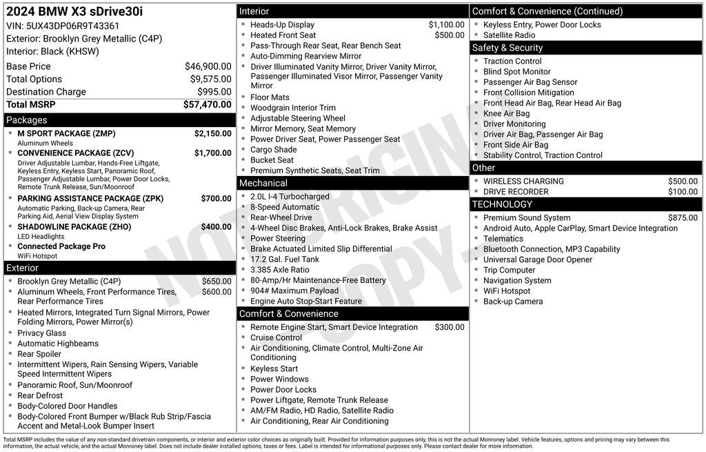 2024 BMW X3 sDrive30i photo 6