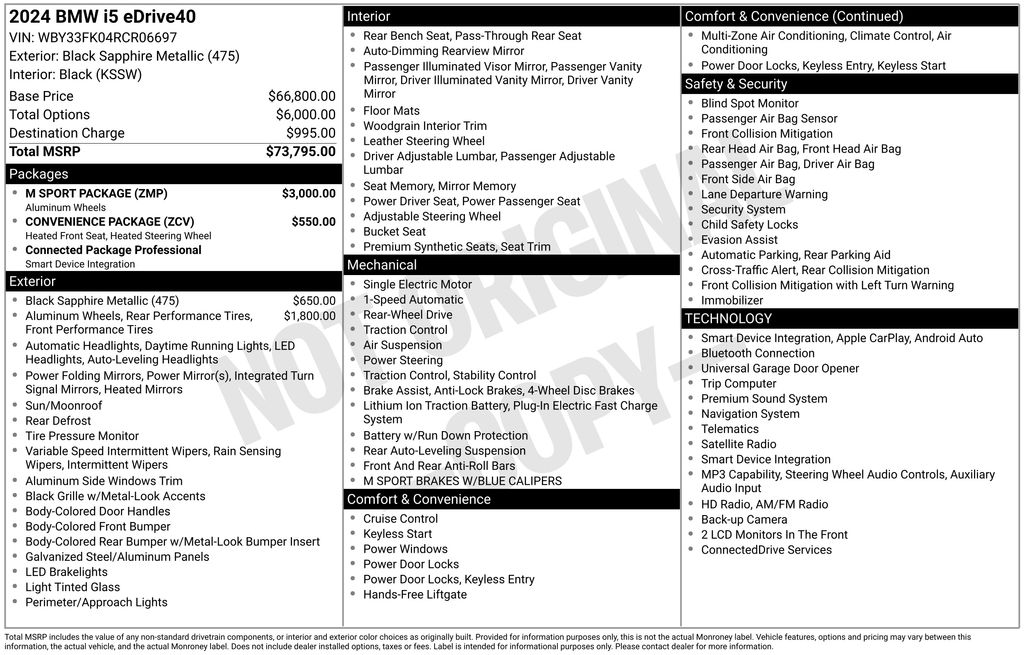 2024 BMW i5 eDrive40 photo 6