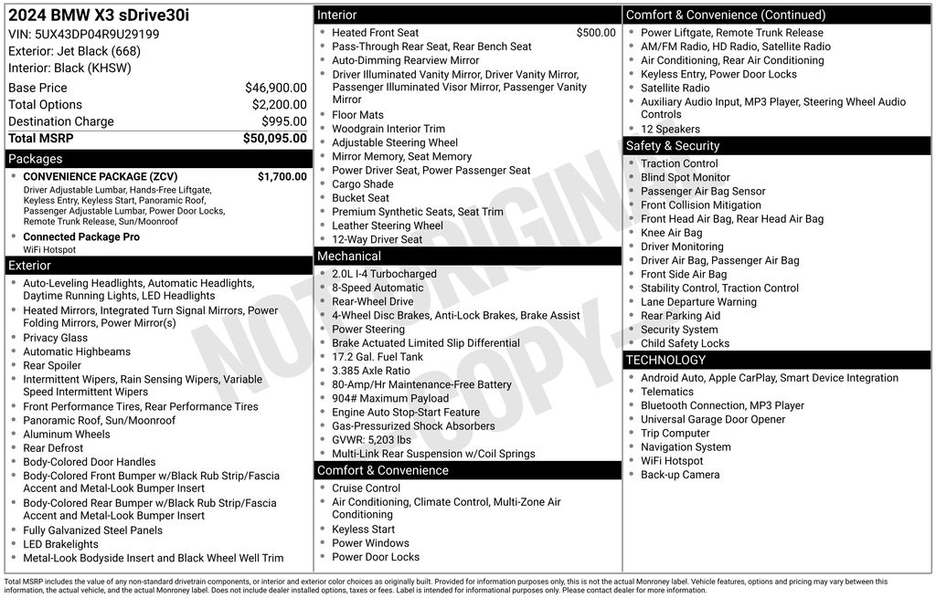 2024 BMW X3 sDrive30i photo 5