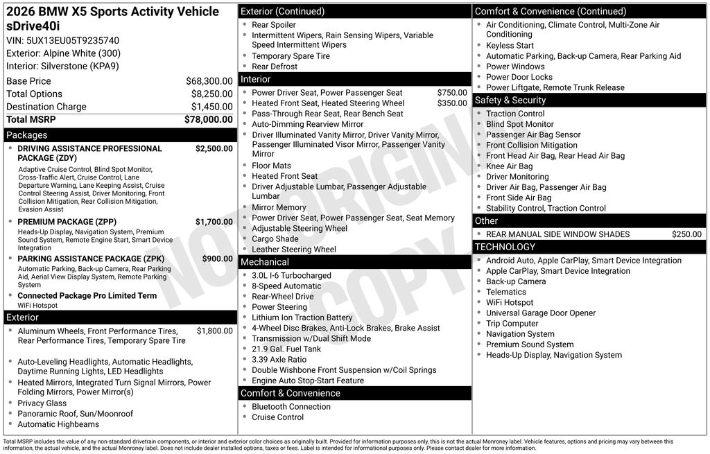 2026 BMW X5 sDrive40i's photo
