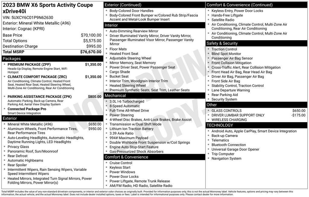 2023 BMW X6 xDrive40i photo 5