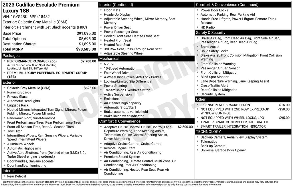 2023 Cadillac Escalade Premium Luxury photo 5