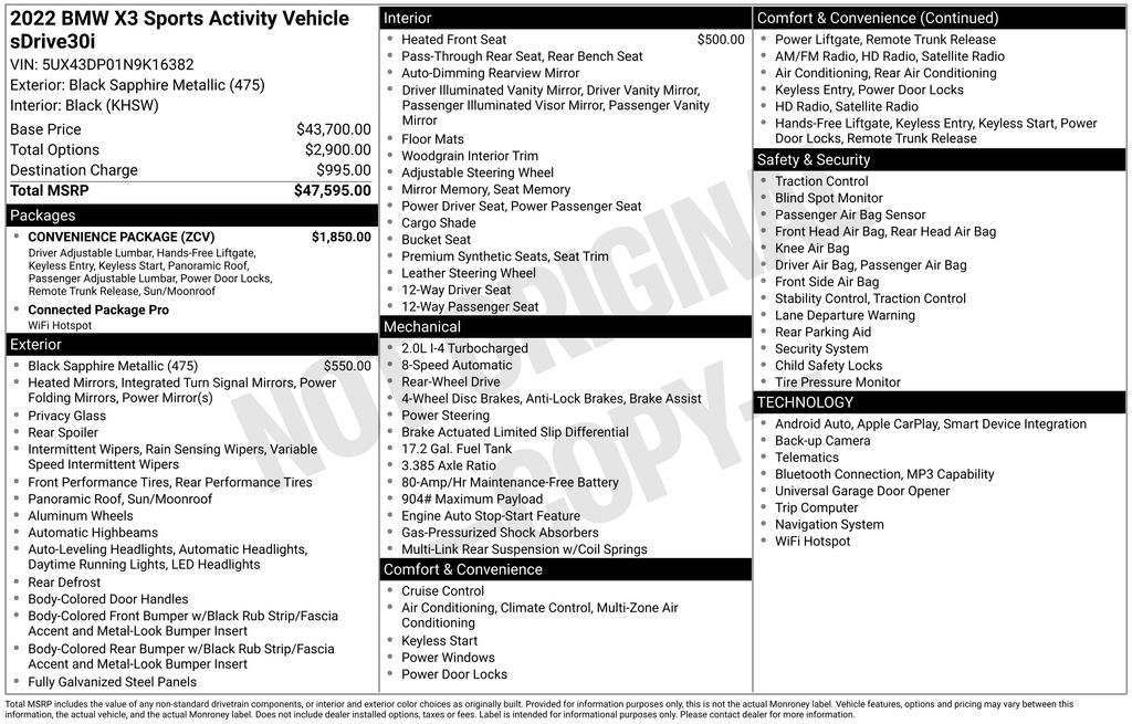2022 BMW X3 sDrive30i photo 2