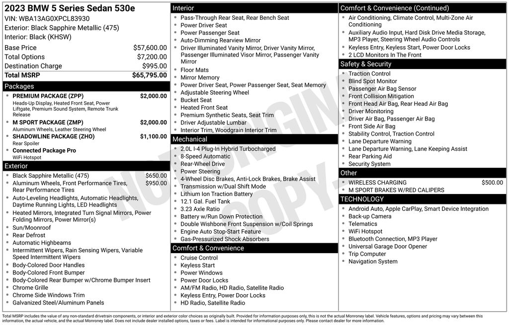 2023 BMW 5 Series 530e iPerformance photo 6